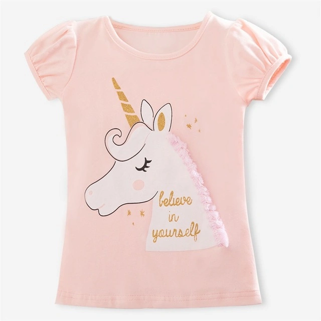 Children′s T-Shirt Kid′s Shirts Child Baby Toddler Unicorn Party Tee Tops Clothing Short Tees Cute Comfortable T Clothing