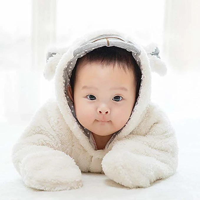 Unisex Baby Flannel Romper for Winter & Autumn, Adorable Kids Animal Costumes Outfit Homewear