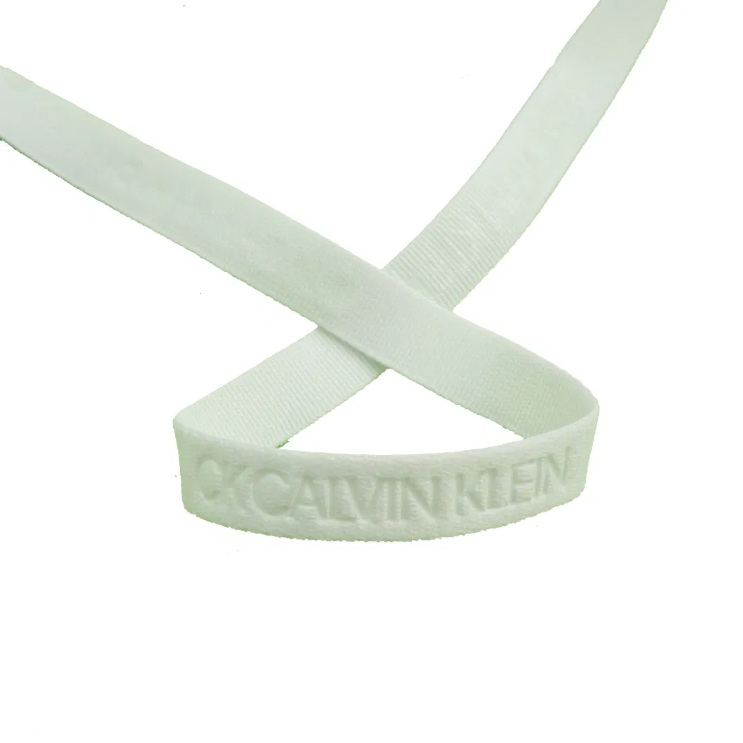 High Quality Custom Embossed and Debossed Logo Webbing Strap Elastic for Underwear