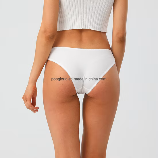 Cuecas femininas com nó em arco e contraste macio
